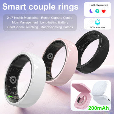 Anillo inteligente para parejas, conexión Bluetooth, múltiples modos deportivos, podómetro, anillos de Fitness, control del ritmo cardíaco y del sueño, resistente al agua hasta 5ATM
