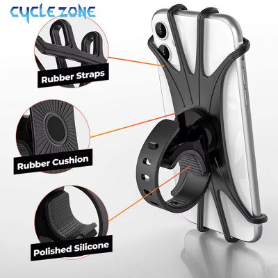 Soporte giratorio para teléfono móvil 360, soporte para teléfono móvil de silicona elástico antideslizante para bicicleta y motocicleta, accesorios para ciclismo