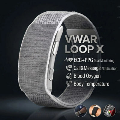 Pulsera Inteligente VWAR Loop X ECG, Monitor de Ritmo Cardíaco y Presión Arterial, Resistente al Agua, Rastreador de Actividad Física, Nuevo Reloj Inteligente sin Pantalla 2026