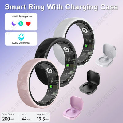 Anillo Inteligente para Parejas, Interacción Espacial, Monitor de Salud y Sueño, Modo Multideportivo, Control por Gestos, Resistente al Agua 5ATM con Estuche de Carga