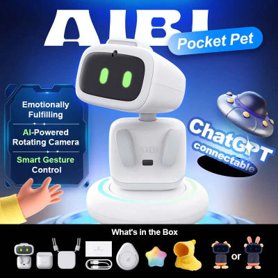 Robot de Bolsillo AIBI, Robot de Juguete Inteligente con Diálogo por Voz, Regalo de Navidad