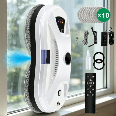 Robot limpiador de ventanas con pulverizador automático de agua, aspiradora, control remoto, limpiador eléctrico de ventanas, limpiador de cristales para el hogar, 5600PA.