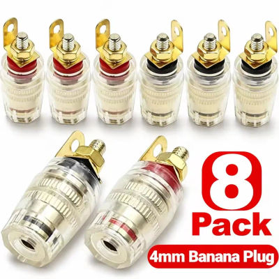 Conector de Altavoz de Cobre Puro de 4mm con Terminales Tipo Banana (2/4/8 Piezas) para Amplificador de Baja Frecuencia