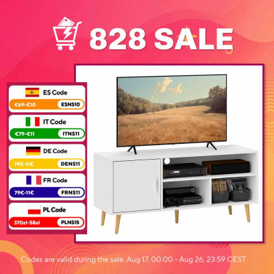 HOMCOM Mueble de TV hasta 60 Pulgadas con Armario 3 Compartimentos 120x40x55cm