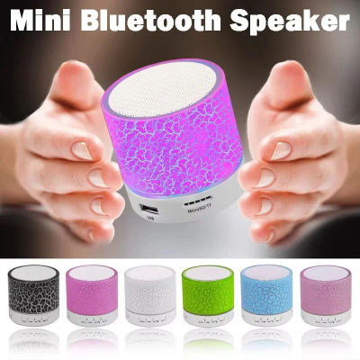 Mini Altavoz Bluetooth portátil para coche, Audio deslumbrante, LED, inalámbrico, Bluetooth, Subwoofer, tarjeta TF, MP3, columna de sonido de música
