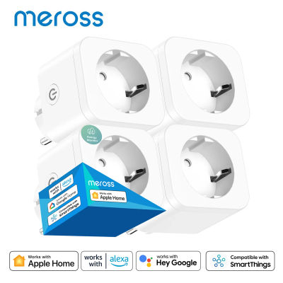Meross-enchufe WiFi inteligente con Monitor de energía, enchufe de pared de 16A, temporizador, programación, Control por voz para asistente de Google Alexa SmartThings