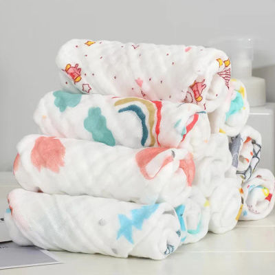 Lote de 5 Toallas de Muselina de Algodón de 6 Capas, Suaves para Bebés, Toallitas Faciales, Paños para Baño, Alimentación, Lavado de Cara, Paños para Regurgitar