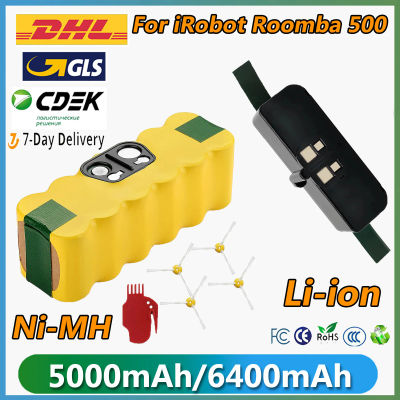 Batería recargable para iRobot Roomba 500 5.0Ah 6.4Ah batería 14,4 V 600 700 800 900 595 620 650 780 890 Li-ion Ni-Mh batería
