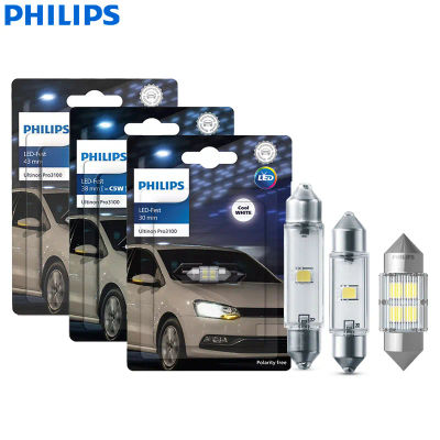 Philips Ultinon Pro3100 LED C5W Festón 30 mm 38 mm 43 mm 6000 K Blanco frío Nueva puerta interior del automóvil Lectura lámparas de señal del tablero, 1x