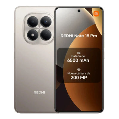 Móvil Xiaomi Redmi Note 15 Pro 4G Libre 8GB+256GB / 12GB+512GB, MediaTek Helio G200 Ultra, Cámara principal 200 MP, batería 6500mAh, 6.77" pantalla AMOLED (Cargador no incluido)