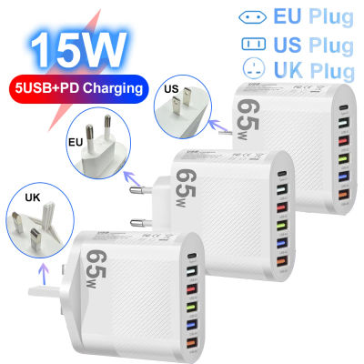 Cargador USB 3.1A de 5 puertos, adaptador de carga PD para Xiaomi, iPhone 13, Samsung, enchufe de teléfono móvil, carga QC 3,0, cargador de pared