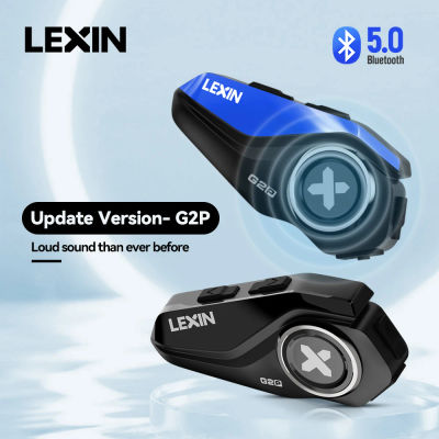 Lexin-G2P casco de motocicleta intercomunicador Bluetooth hasta pares 6 conductores y diseño de botones grandes carcasa de patrón intercambiable 120 KM/H