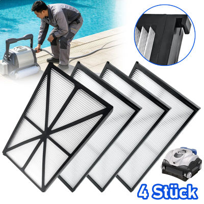 Elemento Filtrante para Limpiador Robótico de Piscinas, 4 Piezas RCX70101, Repuestos para Aspiradora de Piscinas Hayward Tiger Shark y Schalkevac