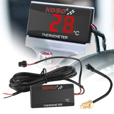 Indicador rojo y azul, advertencia, tanque de agua, reequipamiento con sensores, termómetro para motocicleta 0 ~ 120 ° Monitor C Medidor de temperatura de 12 V