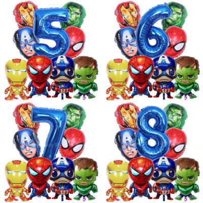 Kit de Decoración para Fiesta de Cumpleaños de Superhéroes para Niños, con Globos, Platos, Servilletas, Mantel, Artículos para Baby Shower, para Niños