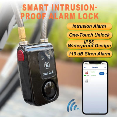 Candado Inteligente para Bicicleta con Bluetooth, Impermeable, Antirrobo, con Contraseña, Cadena de Acero Inoxidable, Alarma de Seguridad para Ciclismo