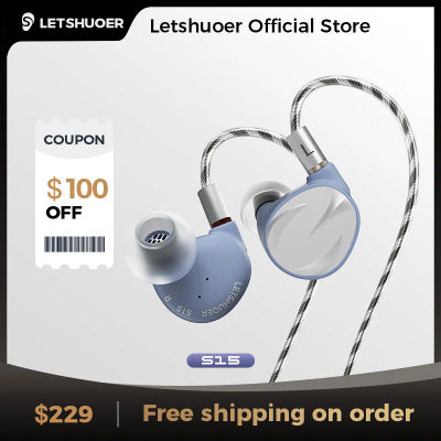 LETSHUOER S15 Tercera generación 14,8 mm Controlador plano R-Sonic Módulo de filtrado pasivo Hifi Monitor intrauditivo con cable