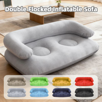 Sofá Inflable Doble de Dos Plazas, Resistente a Fugas, Mueble Inflable para Interiores y Exteriores, Ideal para Camping