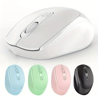 Ratón inalámbrico compatible con Bluetooth, ratón ergonómico para ordenador, ratón óptico para PC con receptor USB, ratón inalámbrico de 2,4 Ghz para ordenador portátil
