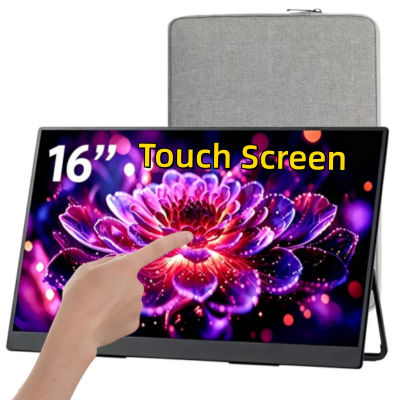Monitor Portátil Táctil XAIT HUCKY de 16 Pulgadas con Bolsa de Almacenamiento, Compatible con PC, Laptops, Teléfonos, Consolas Portátiles, Switch, PS4