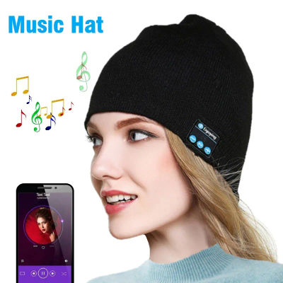 Gorro de música inalámbrico con Bluetooth, gorro tejido para exteriores, auriculares, gorro cálido para invierno, altavoz, gorra extraíble para ciclismo, correr, Yoga