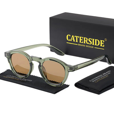 CATERSIDE gafas de sol polarizadas redondas para hombre Retro TR90 lentes TAC de alta calidad gafas de sol para mujer para conducir gafas de pesca para viajes