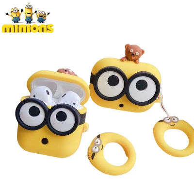 Funda para auriculares Minion, diseño de dibujos animados, personalidad creativa, moda, compatible con Apple AirPods Pro, funda de silicona para AirPods 1/2