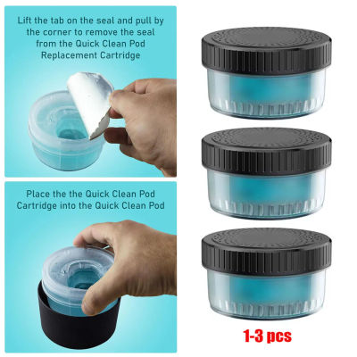 NUEVO Cartucho de repuesto Quick Clean Pod de 1-3 piezas compatible con los cartuchos Quick Clean de Philips Norelco, solo solución de limpieza de 160 ml