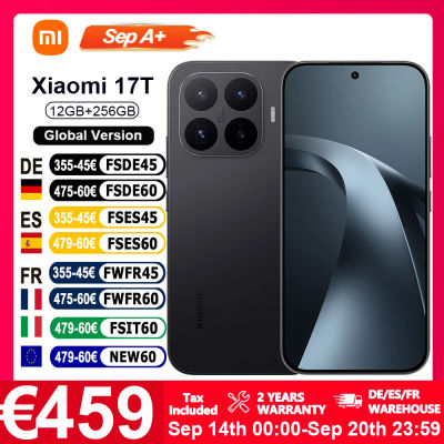 Versión Global Xiaomi 17T, Teléfono Inteligente de 6.59 Pulgadas, 5G, Pantalla de 120 Hz, HyperCharge de 67 W, 6500 mAh, Teleobjetivo Leica 5x, Leica Live Moment, MediaTek Dimensity 8500-Ultra