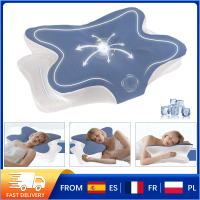Almohada con memoria para dormir en frío, almohada de algodón con memoria de rebote lento, almohada para el cuello, almohada de mariposa, almohada Cervical, almohada ergonómica para dormir