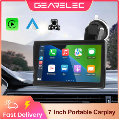 Radio de coche 7 pulgadas Carplay Android Auto estéreo portátil pantalla táctil Universal reproductor de vídeo Multimedia para coche con Bluetooth AUX