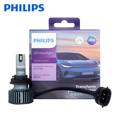 Philips LED H11 Ultinon Pro3015 12V/24V 6000K Lámparas LED para faros delanteros de automóvil de color blanco brillante, 2x