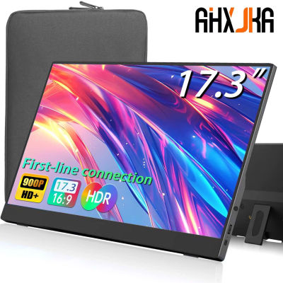 Monitores Portátiles AHXJKA de 17.3 Pulgadas, 72% sRGB, 1600*900P, Panel IPS, Soporte Penhole, VESA, USBC, Mini HDMI, Pantalla Móvil