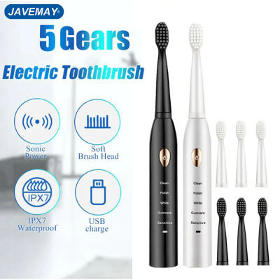 JAVEMAY-cepillo de dientes eléctrico J209 para hombre y mujer, utensilio dental automático