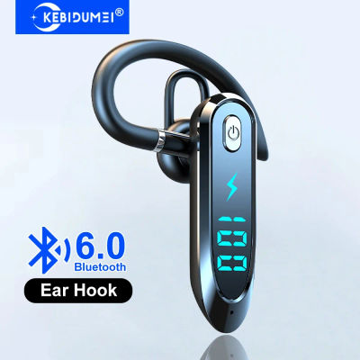 Auriculares Bluetooth 6,0 con gancho para la oreja, auriculares con rotación de 270 grados, pantalla LED, estéreo HIFI, reducción de ruido, auriculares impermeables