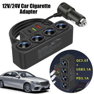 Cargador de teléfono para coche, adaptador de encendedor de cigarrillos 3.1A USB QC 3,0 PD 3.1A 12V 24V, enchufe USB Dual, accesorios adaptadores para coche 2025