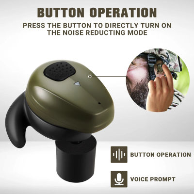Tapones para los oídos electrónicos Bluetooth 5,3 NRR27dB, protección auditiva para tiro, alcance de tiro, caza