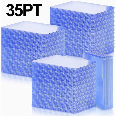 Cargador de cubierta superior 35PT, soporte protector transparente para tarjetas comerciales, fundas de plástico duro para tarjetas de béisbol, tarjetas deportivas