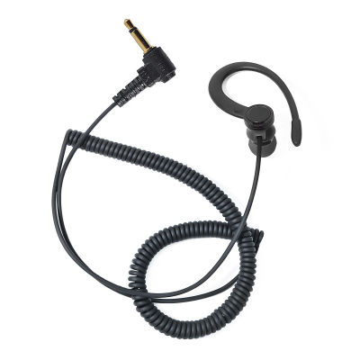 Auricular de solo escucha de 3,5 mm compatible con micrófono de altavoz, gancho para la oreja en forma de G, solo auriculares para uso en policía y aplicación de la ley