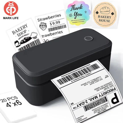 Impresora de Etiquetas Térmicas Marklife X4, Impresora Pequeña de Etiquetas de Envío para Paquetes de 4x6, Impresión por Bluetooth y Reconocimiento Automático de Etiquetas