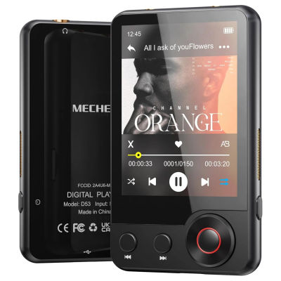 Reproductor MP3 MECHEN de 64 GB/128 GB con Bluetooth 5.3, reproductor de música portátil con pantalla táctil completa de 2,4 pulgadas y altavoces