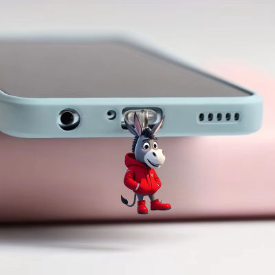 1 unidad de tapón antipolvo 2D con diseño de burro para teléfonos móviles y smartphones, accesorios exquisitos para teléfonos móviles, decoraciones para teléfonos móviles