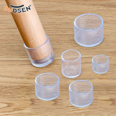 2-10 Uds. Cubiertas redondas transparentes antideslizantes para muebles, gorros para patas de silla, almohadillas protectoras de pies de goma, decoración de pies niveladora, diámetro 16mm-30mm