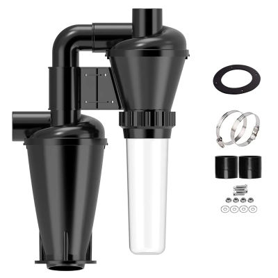 Filtración doble: colector de polvo ciclónico para carpintería DIY con filtro turboalimentado de 50 mm/2 pulgadas, aspiradora de tienda con colección de bridas