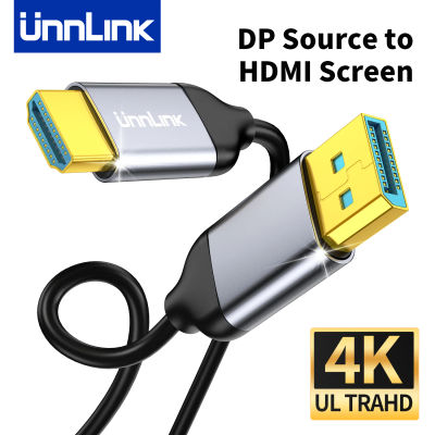 Cable Unnlink DisplayPort a HDMI 4K, Convertidor DP a HDMI para Laptop, PC a TV, Monitor, Proyector, 1m 1.5m 2m 3m