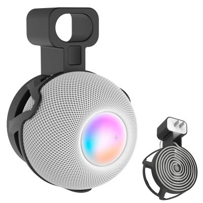 Soporte de montaje en pared para Apple HomePod mini con Cable de almacenamiento calidad ABS estuche rígido soporte de altavoz para Homepod mini soporte