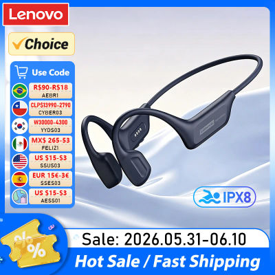 Auriculares Lenovo S106 con Conducción Ósea, Resistentes al Agua IPX8, Bluetooth 6.0, Reproductor MP3, Memoria Integrada de 32GB, Auriculares Deportivos Inalámbricos con Micrófono