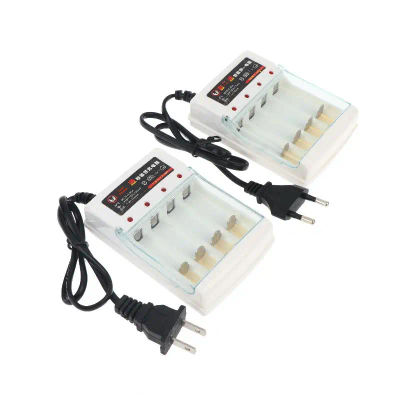 Cargador de 4 Ranuras de 1.2V para Baterías Recargables AA AAA, Sistema de Carga Independiente, Enchufe EU/US, Apto para Electrodomésticos