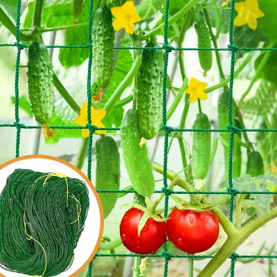 Pérgolas para plantas, red de cultivo de poliéster resistente, red de jardín con malla cuadrada para plantas trepadoras y vegetales