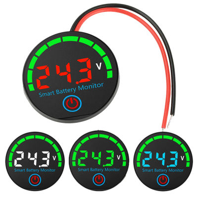 Indicador LED Circular DC 7-55V, Monitor de voltaje/carga, indicador de nivel, probador de carga de batería, batería de litio ácido